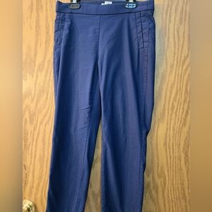 Blue, stretchy capri pants. Size small.